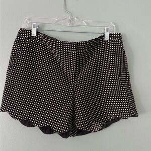 Willi Smith High Waist Black and White Shorts